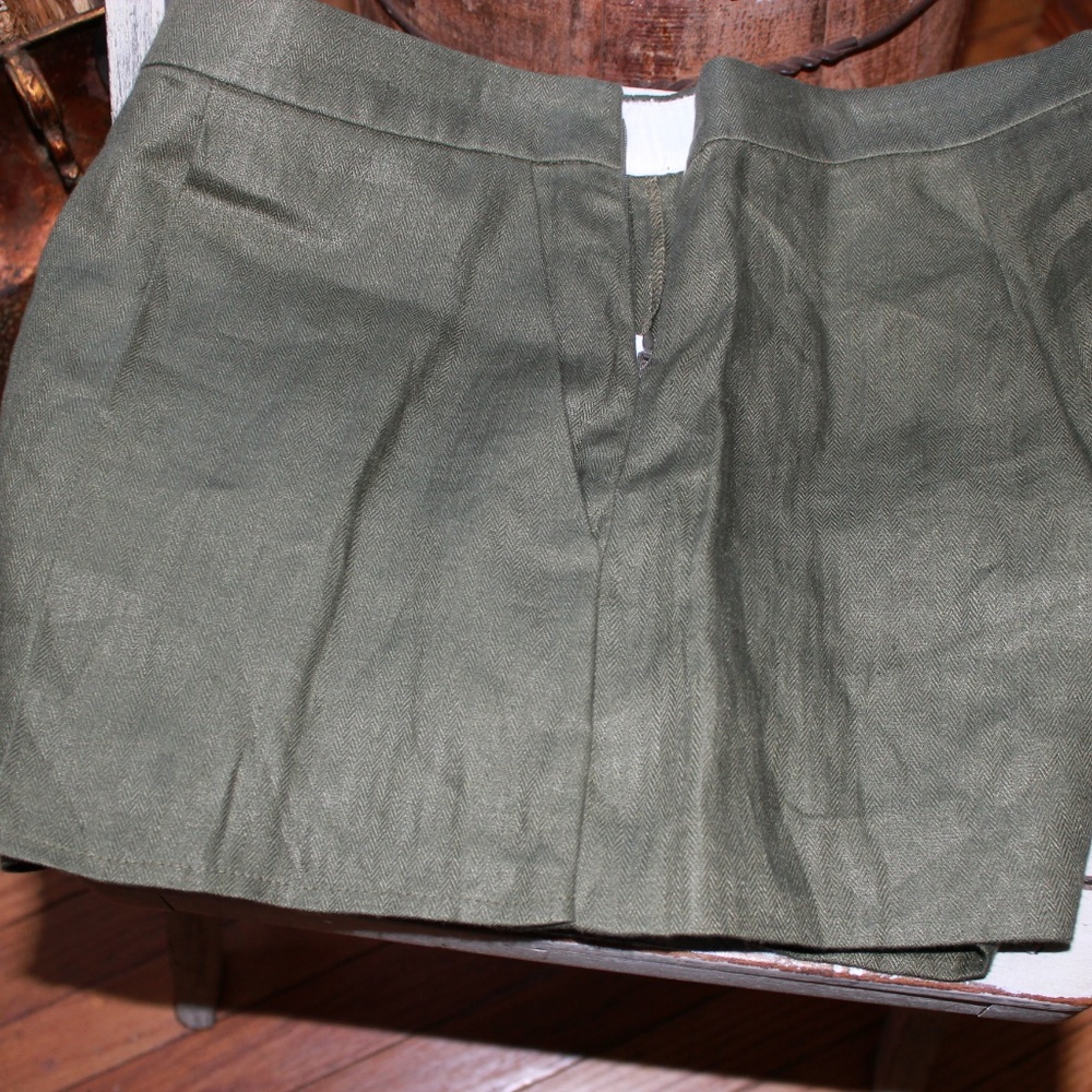 J. Crew Linen Olive Green Skort - Picture 5 of 6